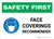 Safety First: Face Coverings Recommended with Icon Landscape - Wall Sign
