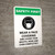 Safety First: Wear A Face Covering Cover Mouth, Nose Chin Completely with Icon Portrait - Wall Sign