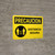 Caution Precaucion: Safe Distance with Icon Spanish Landscape - Wall Sign
