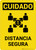 Caution: Safe Distance Spanish with Icon v2 Portrait - Wall Sign