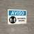 Notice: Safe Distance Spanish with Icon Landscape - Wall Sign