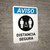 Notice: Safe Distance Spanish with Icon Portrait - Wall Sign
