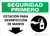 Safety First: Hand Sanitizing Station Below Spanish with Icon Landscape - Wall Sign