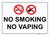 No Smoking / No Vaping II - Wall Sign