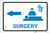 Surgery Left Arrow with Icon Landscape v2 - Label