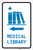 Medical Library Left Arrow with Icon Portrait v2 - Label