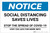 Notice: Social Distancing Saves Lives Stop the Spread ANSI Landscape - Label