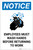 Notice: Employees Must Wash Hands Before Returning to Work ANSI Portrait - Label
