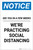 Notice: See you in a Few Weeks We are Social Distancing ANSI Portrait - Label