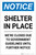 Notice: Shelter in Place We are Closed Until Further Notice ANSI Portrait - Label