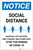 Notice: Stay 6FT Apart Stop the Spread ANSI Portrait - Label
