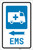 EMS Medical Van Left Arrow with Icon Portrait - Label