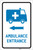 Ambulance Entrance Left Arrow with Icon Portrait v2 - Label