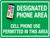 Designated Phone Area - Floor Sign