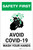 Safety First: Avoid COVID-19 Wash Your Hands Portrait - Label