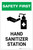 Safety First: Hand Sanitizer Station Portrait - Label