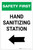 Safety First: Hand Sanitizing Station Left with Arrow Portrait - Label