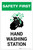 Safety First: Hand Washing Station Portrait - Label