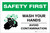 Safety First: Wash Your Hands Avoid Contamination Landscape - Label