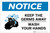 Notice: Keep The Germs Away - Wash Your Hands Landscape - Label