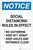 Notice: Social Distancing Rules in Effect Portrait - Label