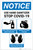 Notice: Use Hand Sanitizer with 3-Step Icon Instructions Portrait - Label