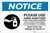 Notice: Please Use Hand Sanitizer - Clean Your Hands Properly Landscape - Label