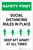 Safety First: Social Distancing Rules In Place Portrait - Label