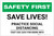 Safety First: Save Lives - Practice Social Distancing Landscape - Label