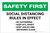 Safety First: Social Distancing Rules In Effect Landscape - Label