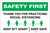 Safety First: Thank You For Practicing Social Distancing - Keep 6Ft Apart Landscape - Label