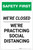 Safety First: We Are Closed - We're Practicing Social Distancing Portrait - Label