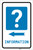 Information Left Arrow with Question Mark Portrait - Label