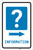 Information Right Arrow with Question Mark Portrait - Label