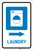 Laundry Right Arrow with Icon Portrait - Label