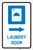 Laundry Room Right Arrow with Icon Portrait - Label