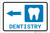 Dentistry Left Arrow with Icon Landscape - Label