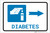 Diabetes Right Arrow with Icon Landscape - Label