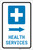 Health Services Right Arrow with Icon Portrait - Label