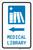 Medical Library Left Arrow with Icon Portrait - Label
