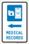Medical Records Left Arrow with Icon Portrait - Label