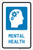Mental Health with Icon Portrait - Label