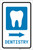 Dentistry Right Arrow with Icon Portrait - Label