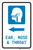 Ears, Nose, and Throat (ENT) Left Arrow with Icon Portrait - Label