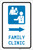Family Clinic Right Arrow with Icon Portrait - Label