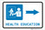 Health Education Right Arrow with Icon Landscape - Label