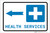 Health Services Left Arrow with Icon Landscape - Label