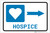 Hospice Right Arrow with Icon Landscape - Label