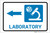 Laboratory Left Arrow with Icon Landscape - Label