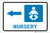 Nursery Left Arrow with Icon Landscape - Label